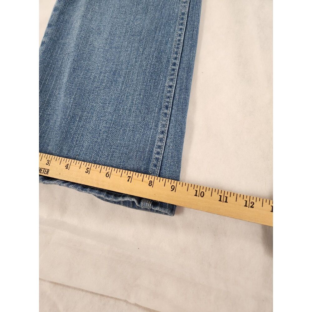 Dereon Beyonce Bootcut Y2K Jeans size 13/14 Light Wash Embroidered Logo Womens - Picture 9 of 11